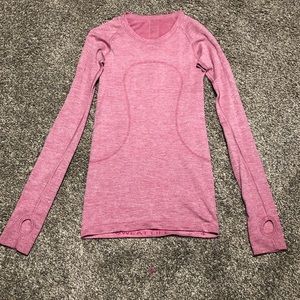 Lululemon Long sleeve pink sparkle shirt size 4